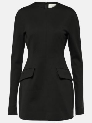 Βαμβακερή μάξι φόρεμα Sportmax μαύρο