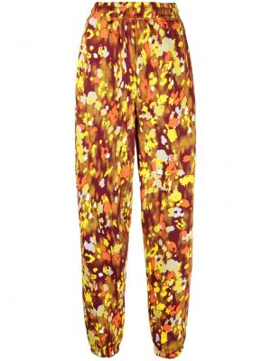 Trykt floral sportsbukse Adidas By Stella Mccartney gul