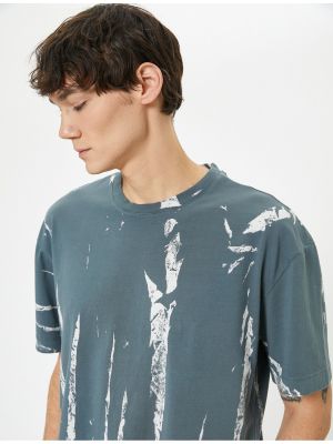 Polo majica s potiskom s kratkimi rokavi z abstraktnimi vzorci Koton
