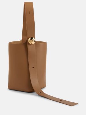 Kožená kabelka Loewe hnedá