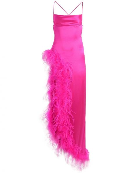 Вечерна рокля с пера Retrofete розово