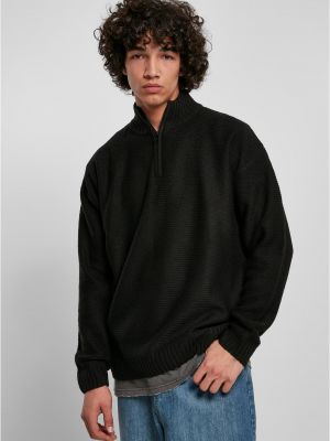 Плетен пуловер Uc Men черно