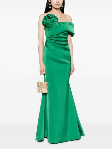 Asimetriškas vakarinė suknelė Rachel Gilbert žalia