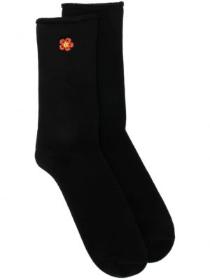 Nogavice s cvetličnim vzorcem Kenzo črna