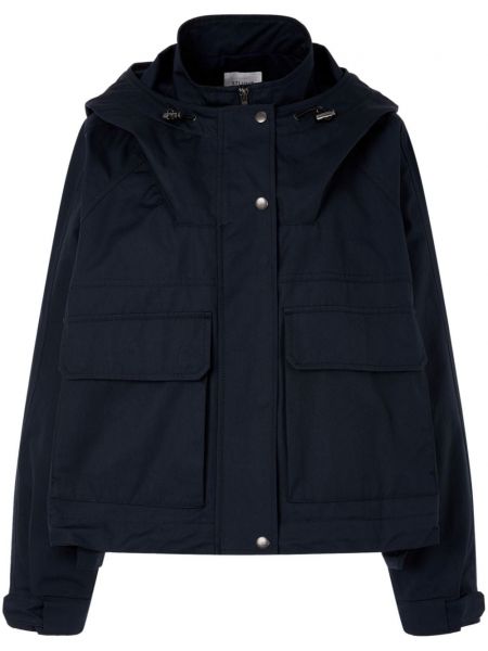 Veste ceinturée à capuche Studio Tomboy bleu