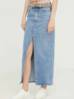 Spódnica jeansowa Abercrombie & Fitch niebieska