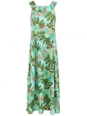 Srajčna obleka s potiskom s tropskim vzorcem Lygia & Nanny zelena