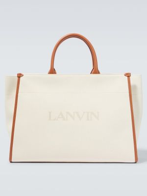Кожени шопинг чанта Lanvin