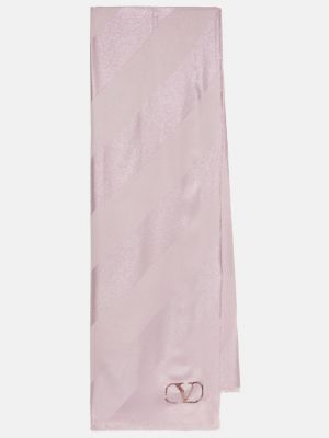 Шелковый шарф Valentino Garavani розовый