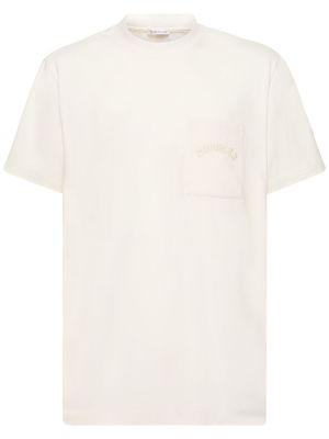 Džerzej bavlnené tričko Moncler biela