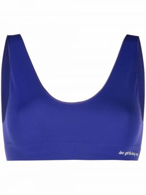 Crop top Les Girls Les Boys - Niebieski