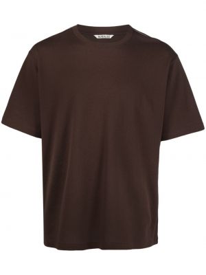 T-shirt aus baumwoll mit rundem ausschnitt Auralee braun