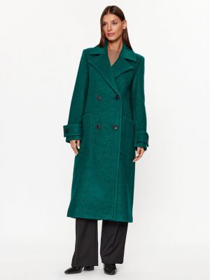 Μάλλινο παλτό χειμωνιάτικο Inwear πράσινο