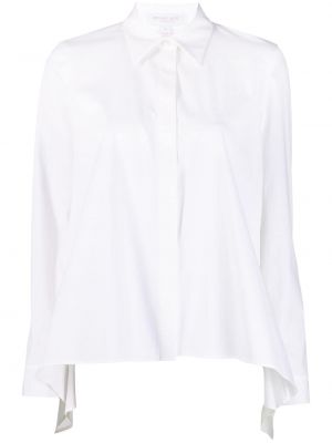 Camisa de cintura alta de cuero con estampado Michael Michael Kors blanco