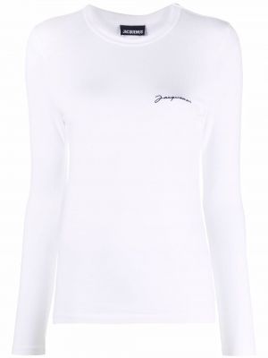 Тениска бродирана Jacquemus бяло