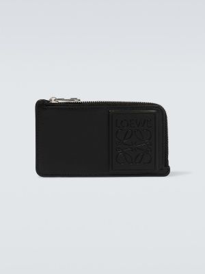 Kožená peněženka na zip Loewe černá