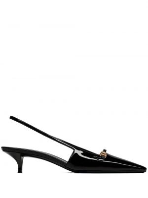 Slingback stropper pumper Saint Laurent svart