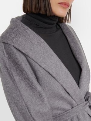 Kašmírový kabát Max Mara šedý
