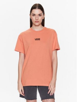 Oversized tričko Vans oranžové