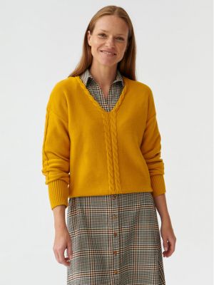 Oversized pulóver Tatuum sárga