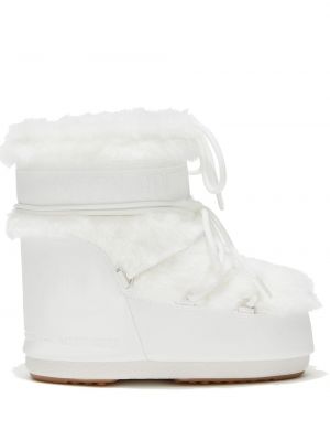 Sniego batai su kailiu Moon Boot balta