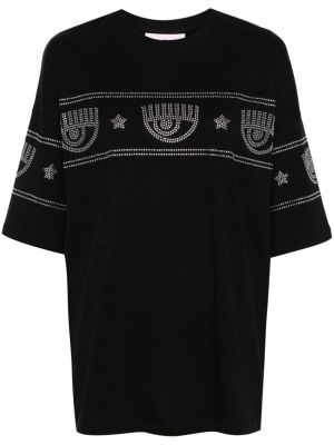 T-shirt aus baumwoll mit spikes Chiara Ferragni schwarz