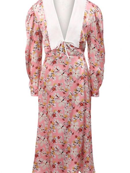 Платье из вискозы Miu Miu розовое