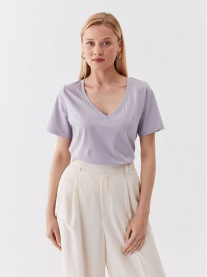 Relaxed fit marškinėliai Calvin Klein violetinė