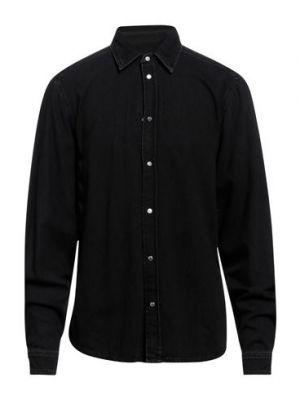 Camicia jeans di cotone in lyocell Trussardi nero