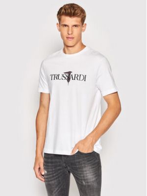 T-shirt à imprimé Trussardi blanc