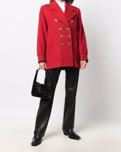 Kabát Yves Saint Laurent Pre-owned červený