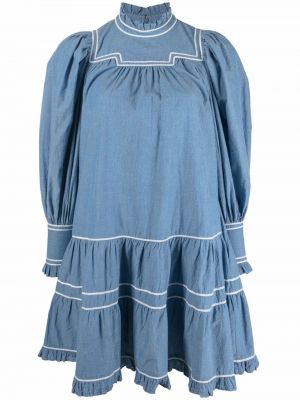 Ruffle dress Ulla Johnson blå