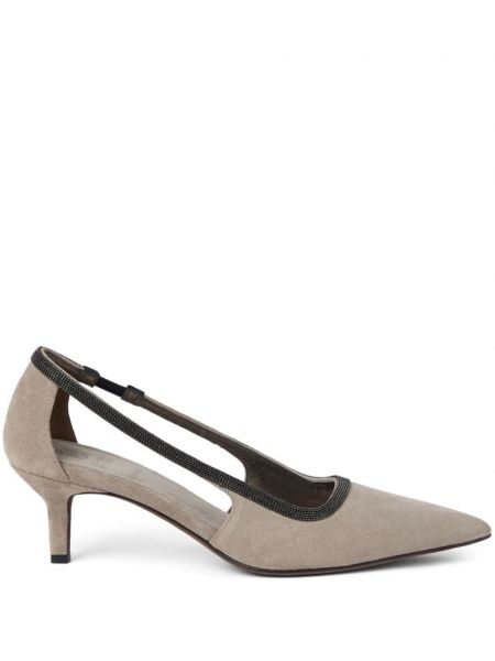 Slingback mokka Brunello Cucinelli harmaa