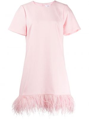 Платье с перьями -футболка Likely, розовое