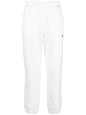 Spodnie sportowe bawełniane z nadrukiem Zegna białe