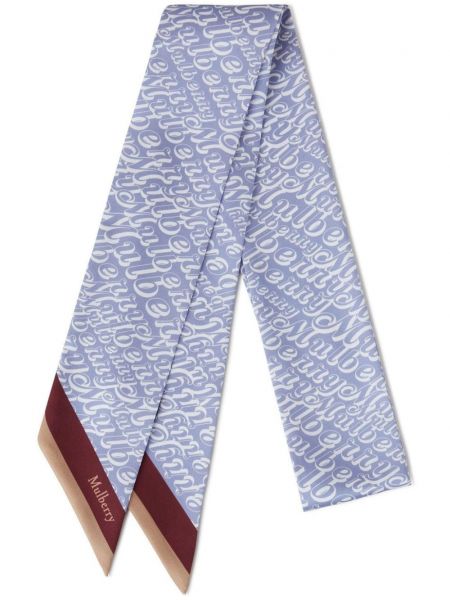 Schal mit print Mulberry blau