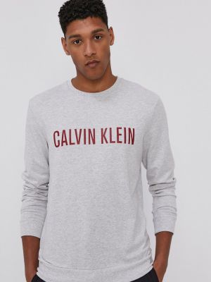Пижама с принт Calvin Klein Underwear сиво