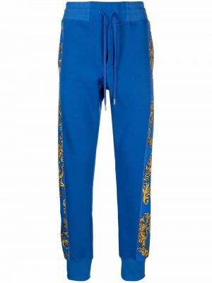 Pantalones de chándal con estampado Versace Jeans Couture azul