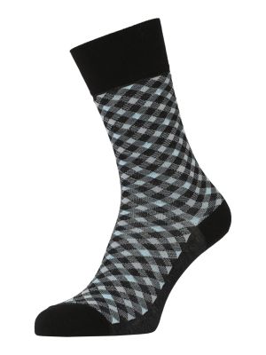Карирани чорапи Falke черно