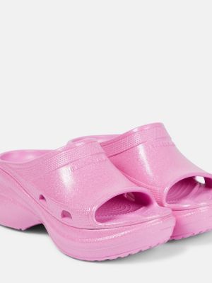 Slides con platform Balenciaga rosa