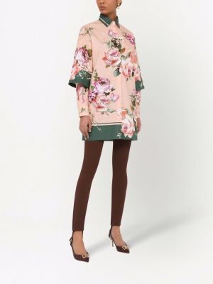 Květinová košile s potiskem Dolce & Gabbana růžová