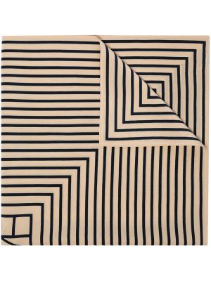Fular de mătase cu imagine cu imprimeu geometric Toteme