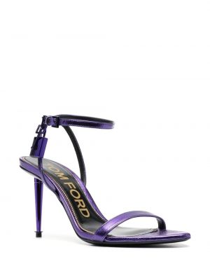 Dabīgās ādas sandales Tom Ford violets