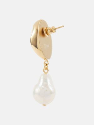 Auskarai su perlais Chloã© auksinė