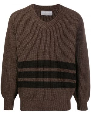 Sweter w paski Comme Des Garçons Pre-owned brązowy