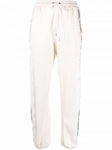 Pantalones de chándal de encaje Pinko blanco