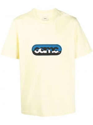 T-shirt con stampa Oamc giallo