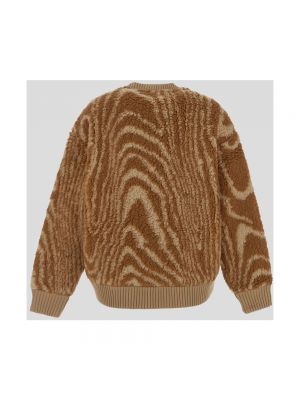 Sweter z okrągłym dekoltem Stella Mccartney brązowy