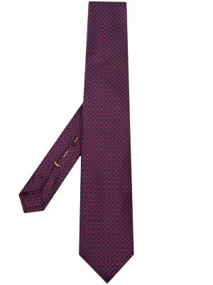 Cravată de mătase cu imprimeu geometric Canali