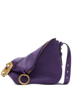 Nahka mini laukku Burberry violetti